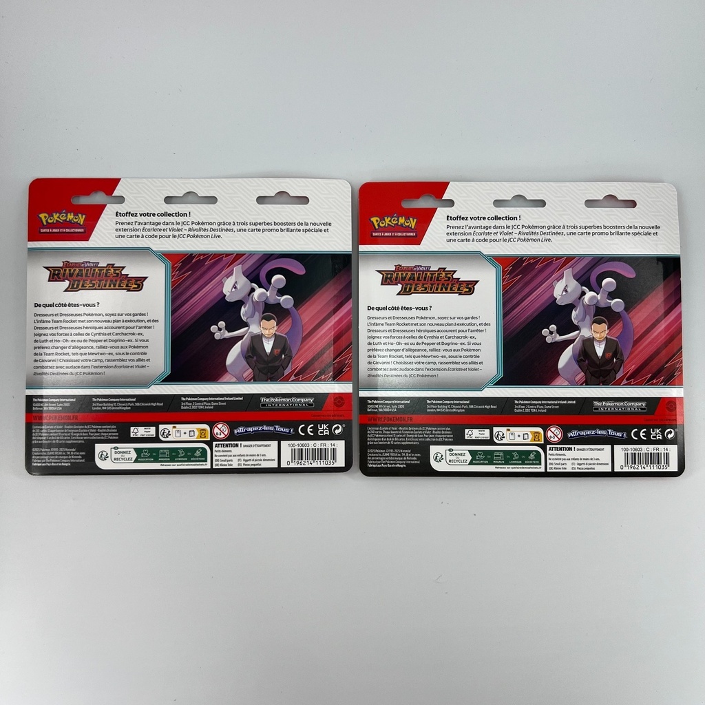 Pokemon TCG Lot of 2x Tripack EV10 Rivalries Destiny Artset Team Rocket Cards