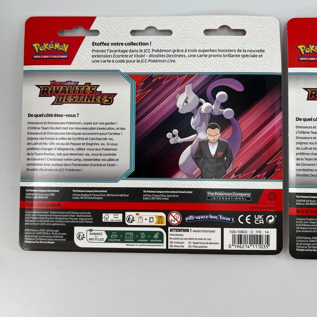 Pokemon TCG Lot of 2x Tripack EV10 Rivalries Destiny Artset Team Rocket Cards