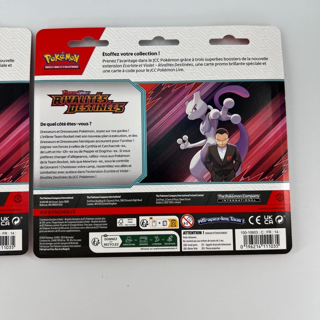 Pokemon TCG Lot of 2x Tripack EV10 Rivalries Destiny Artset Team Rocket Cards