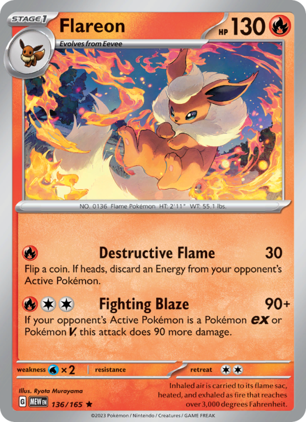 Flareon Rare (136/165) sv03.5