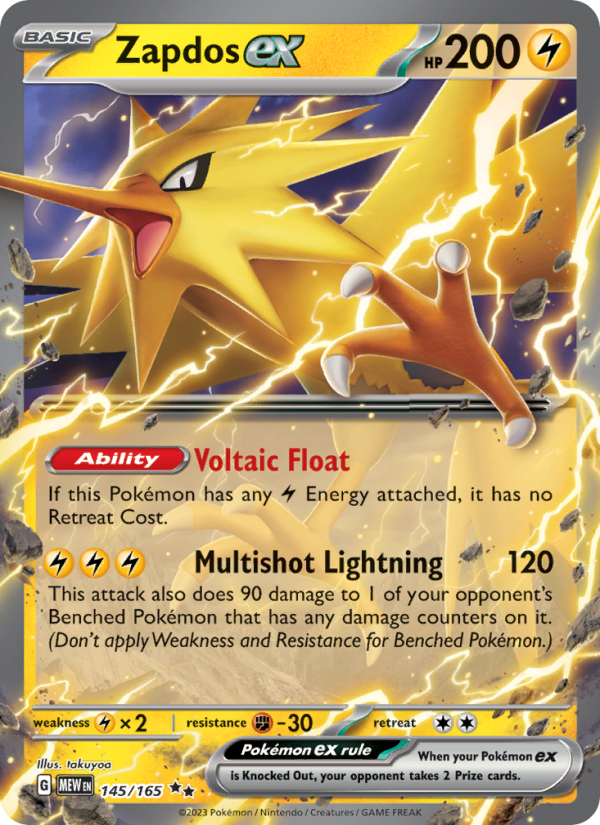 Zapdos ex Double rare (145/165) sv03.5