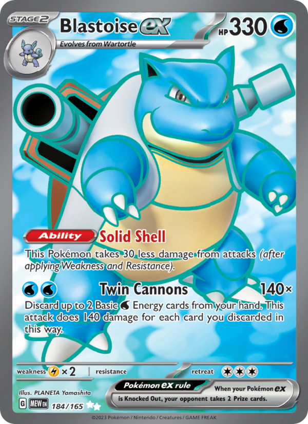 Blastoise ex Ultra Rare (184/165) sv03.5