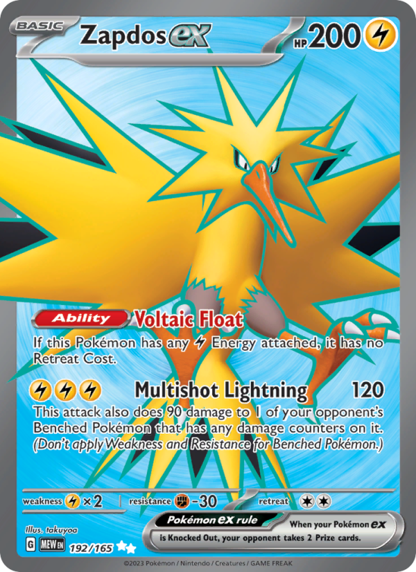 Zapdos ex Ultra Rare (192/165) sv03.5