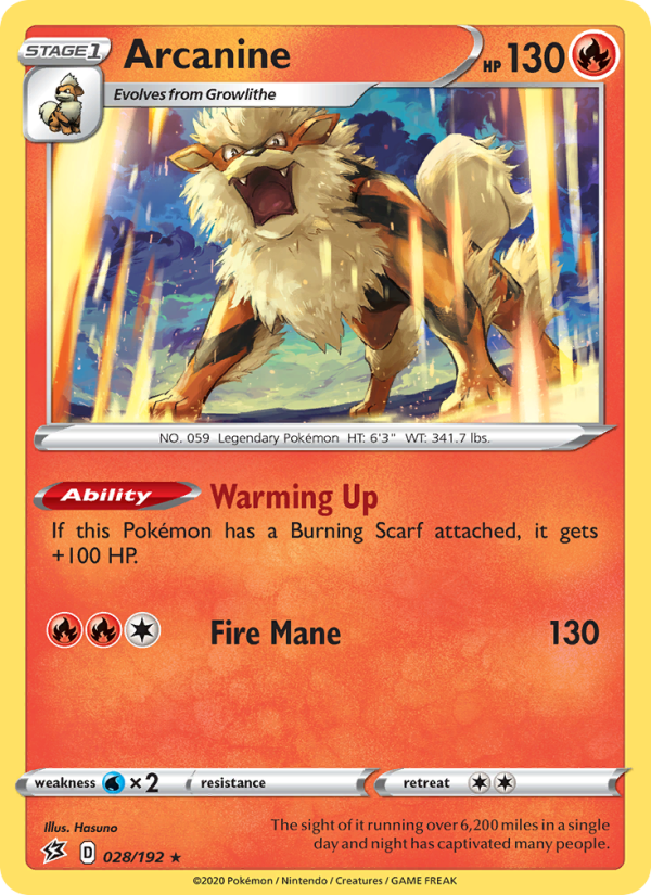 Arcanine Rare (28/192) swsh2