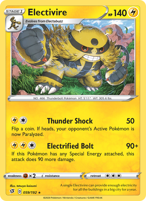 Electivire Rare (59/192) swsh2
