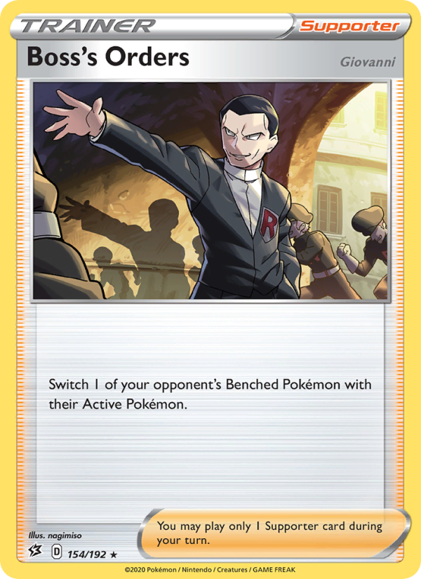 Boss's Orders (Giovanni) Holo Rare (154/192) swsh2