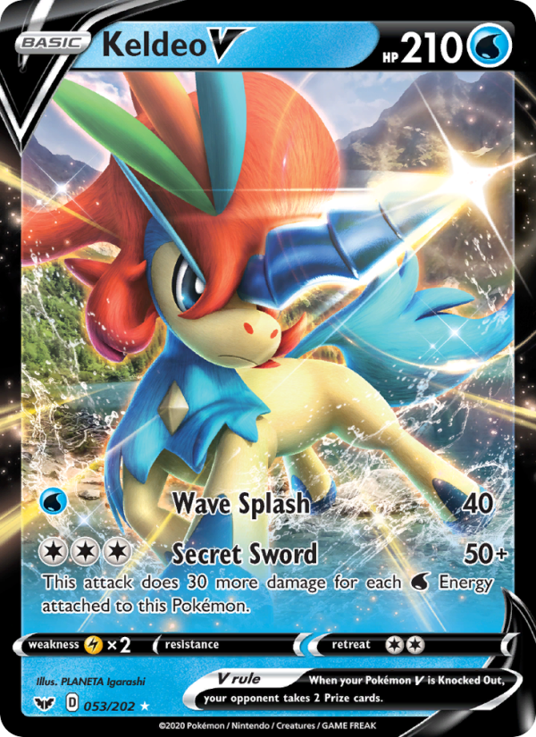 Keldeo V Holo Rare V (53/202) swsh1
