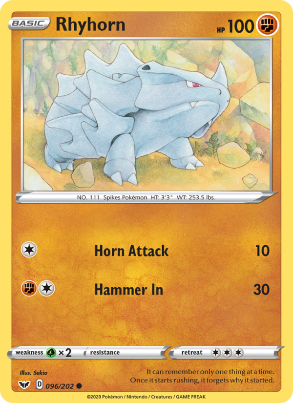 Rhyhorn Common (96/202) swsh1