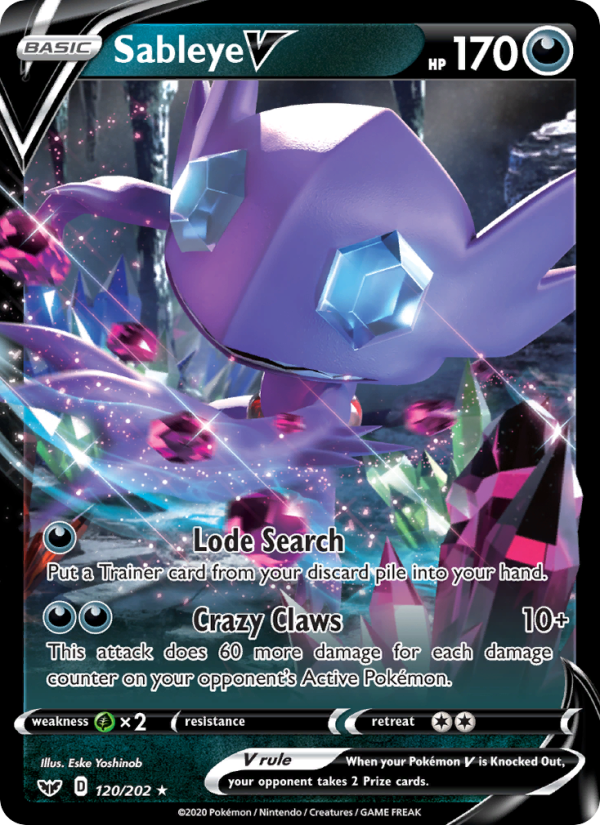 Sableye V Holo Rare V (120/202) swsh1