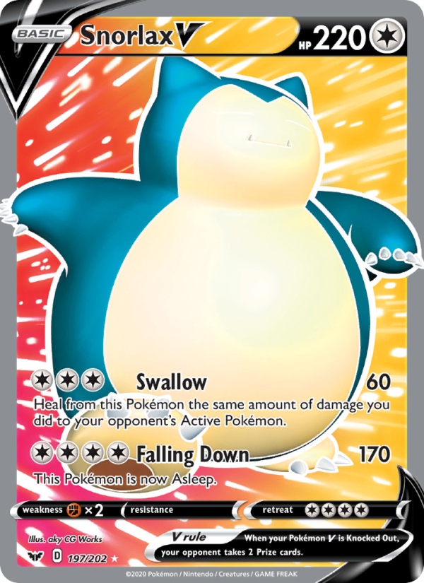 Snorlax V Ultra Rare (197/202) swsh1