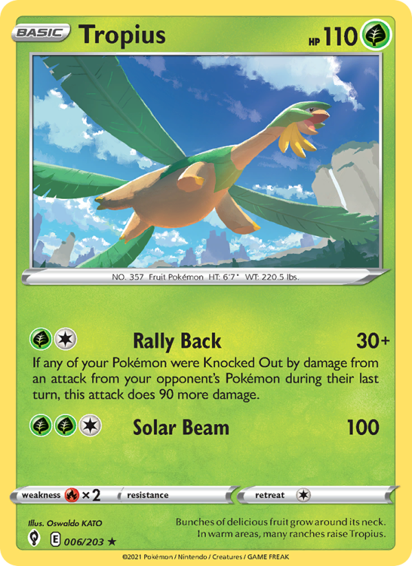 Tropius Rare (6/203) swsh7