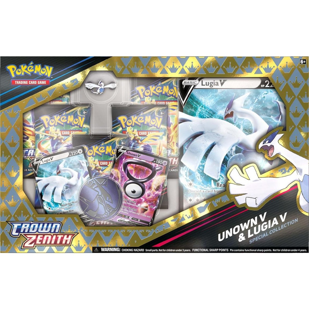 Pokemon Crown Zenith Unown V & Lugia V Special Collection Box 