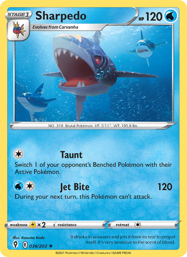 Sharpedo Rare (36/203) swsh7