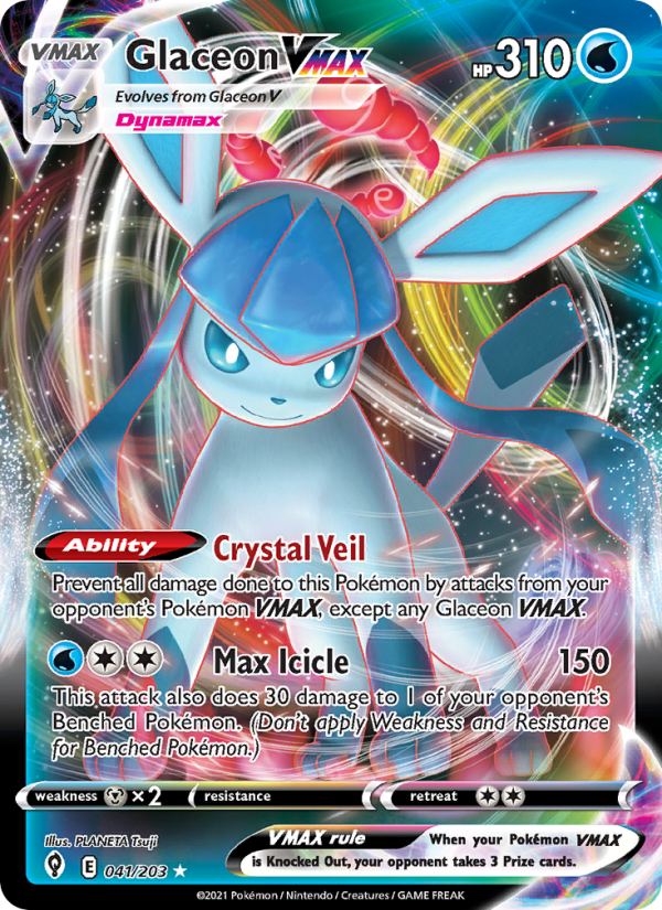 Glaceon VMAX Holo Rare VMAX (41/203) swsh7