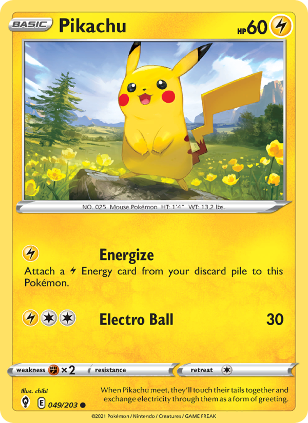 Pikachu Common (49/203) swsh7