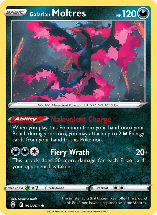 Galarian Moltres Holo Rare (93/203) swsh7