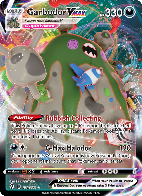 Garbodor VMAX Holo Rare VMAX (101/203) swsh7