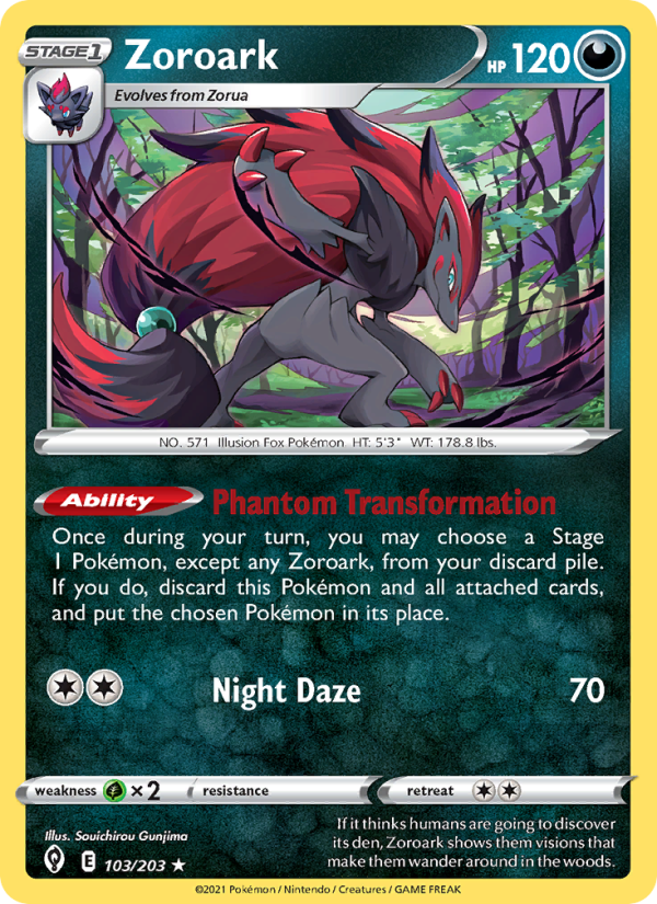 Zoroark Holo Rare (103/203) swsh7