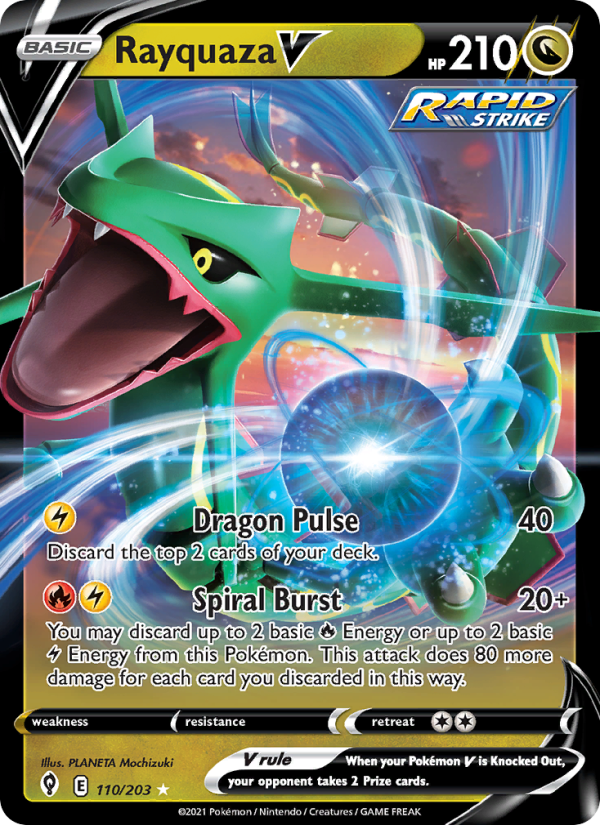 Rayquaza V Holo Rare V (110/203) swsh7