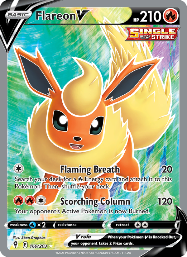 Flareon V Ultra Rare (169/203) swsh7