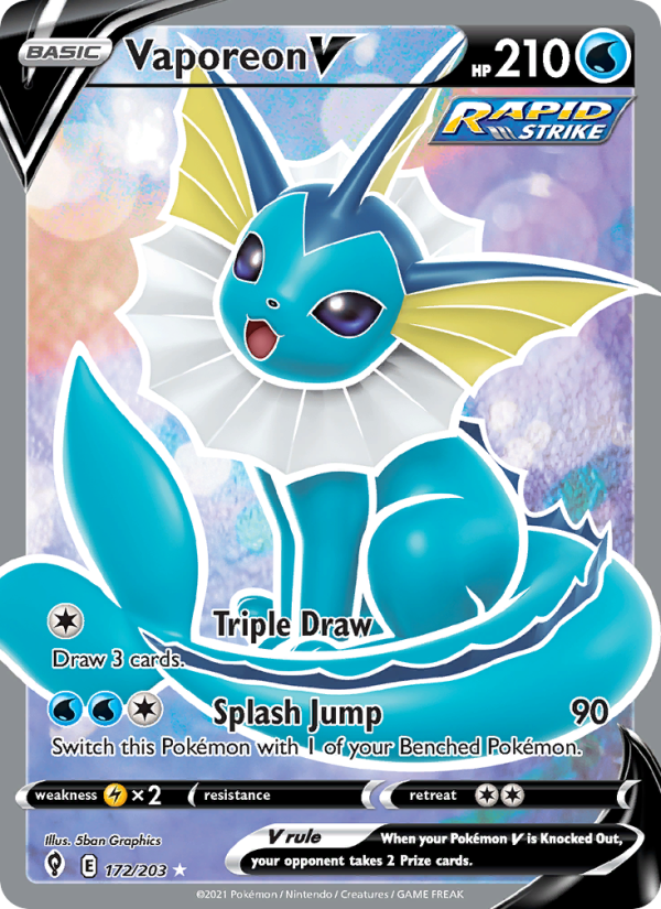 Vaporeon V Ultra Rare (172/203) swsh7