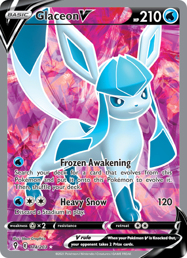 Glaceon V Ultra Rare (174/203) swsh7