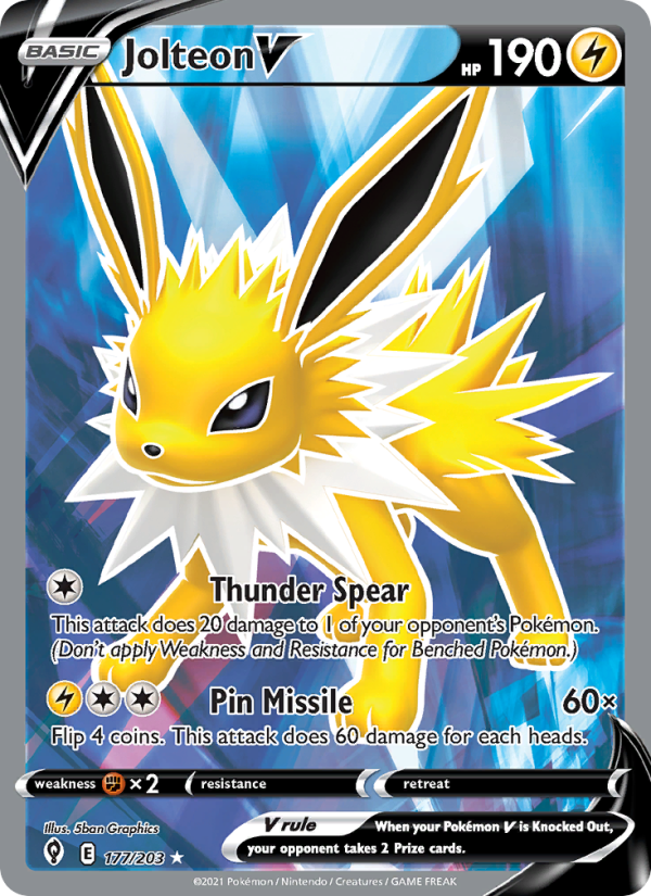 Jolteon V Ultra Rare (177/203) swsh7