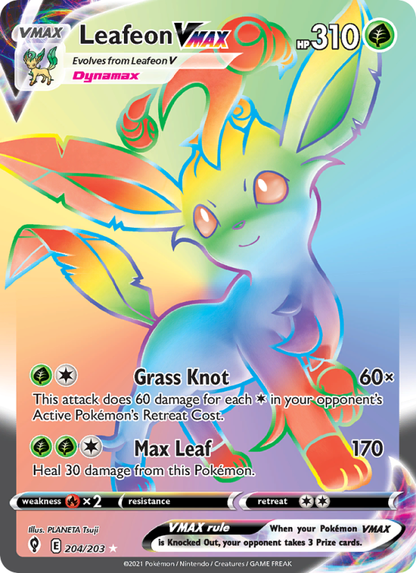 Leafeon VMAX Secret Rare (204/203) swsh7