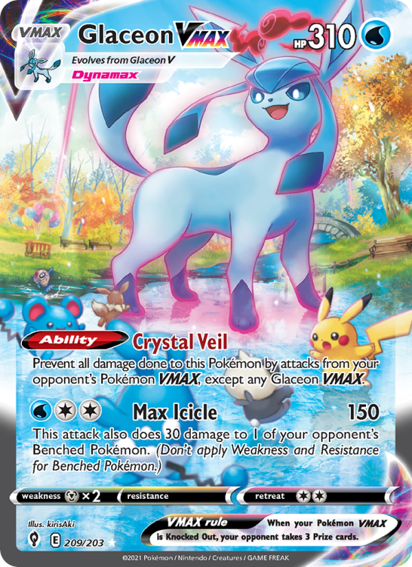 Glaceon VMAX Secret Rare (209/203) swsh7