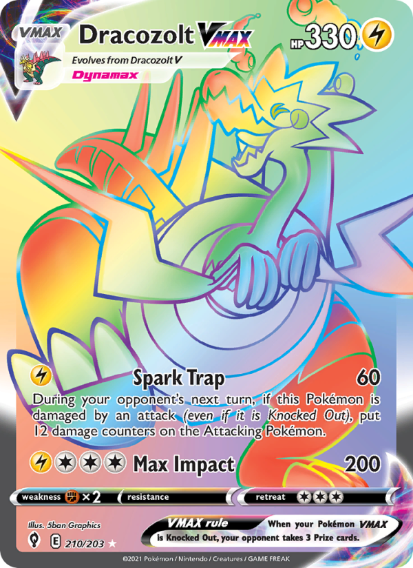 Dracozolt VMAX Secret Rare (210/203) swsh7