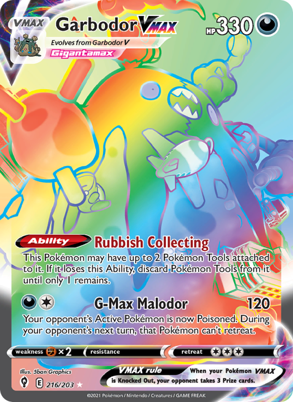 Garbodor VMAX Secret Rare (216/203) swsh7