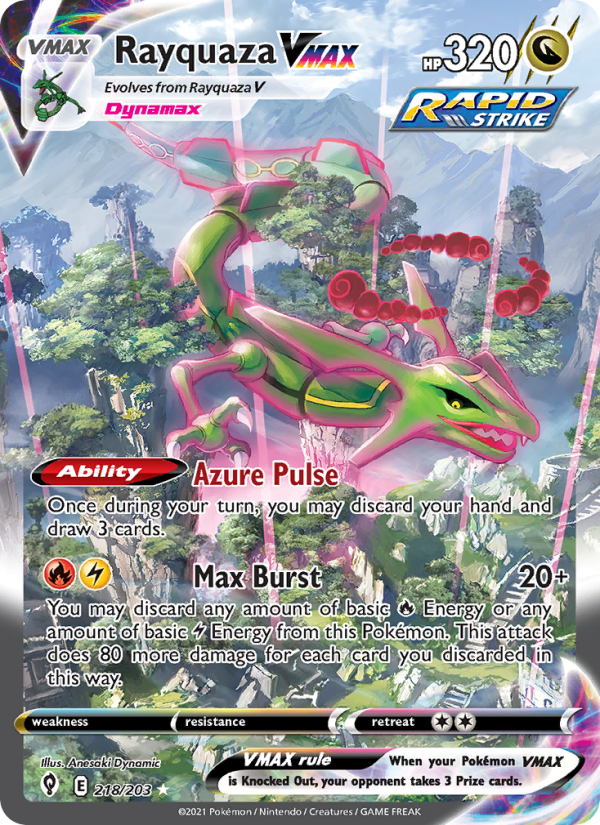 Rayquaza VMAX Secret Rare (218/203) swsh7