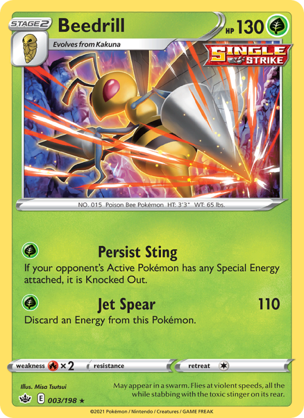 Beedrill Holo Rare (3/198) swsh6