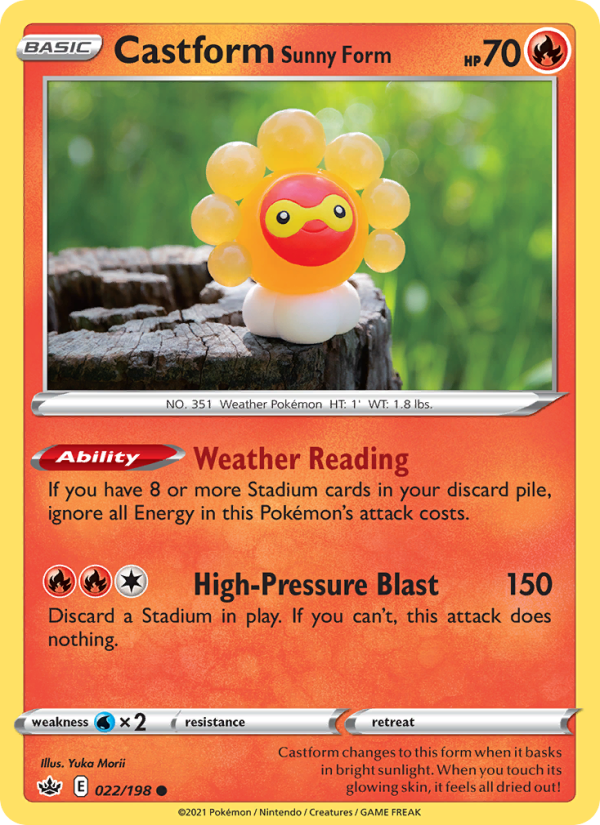 Castform Sunny Form Common (22/198) swsh6
