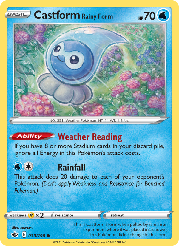 Castform Rainy Form Common (33/198) swsh6