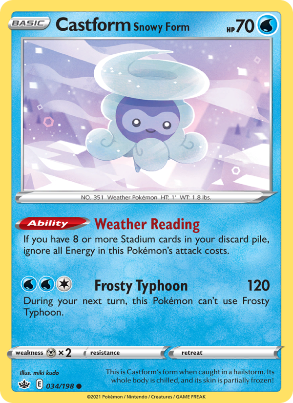 Castform Snowy Form Common (34/198) swsh6