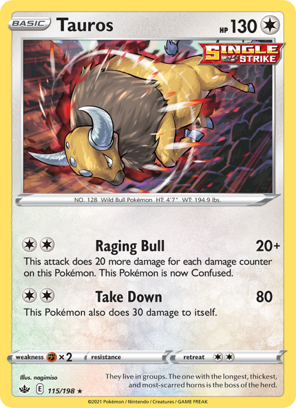 Tauros Holo Rare (115/198) swsh6