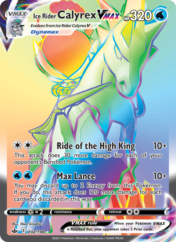 Ice Rider Calyrex VMAX Secret Rare (202/198) swsh6
