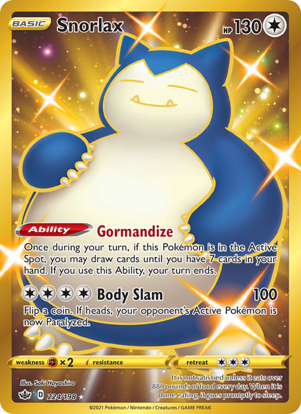 Snorlax Secret Rare (224/198) swsh6