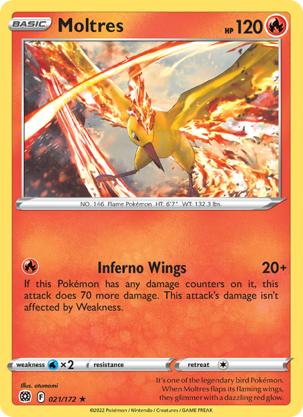 Moltres Holo Rare (021/172) swsh9