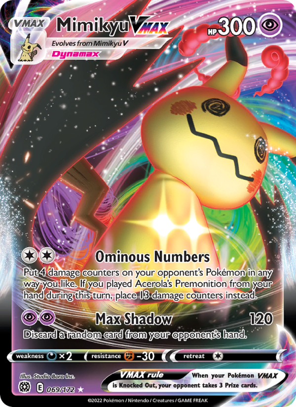 Mimikyu VMAX Holo Rare VMAX (069/172) swsh9