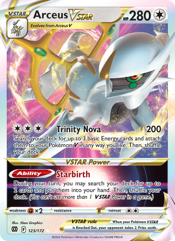Arceus VSTAR Holo Rare VSTAR (123/172) swsh9