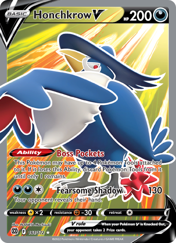 Honchkrow V Ultra Rare (161/172) swsh9