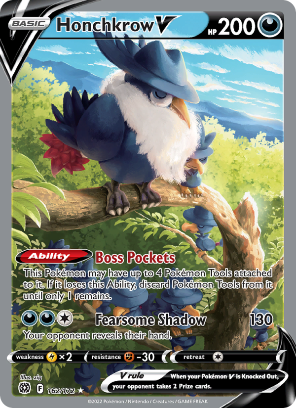 Honchkrow V Ultra Rare (162/172) swsh9