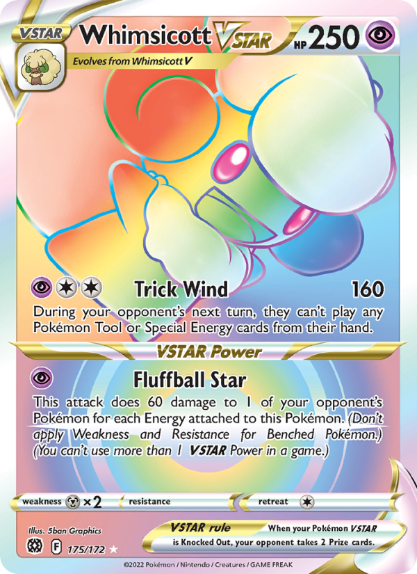 Whimsicott VSTAR Secret Rare (175/172) swsh9