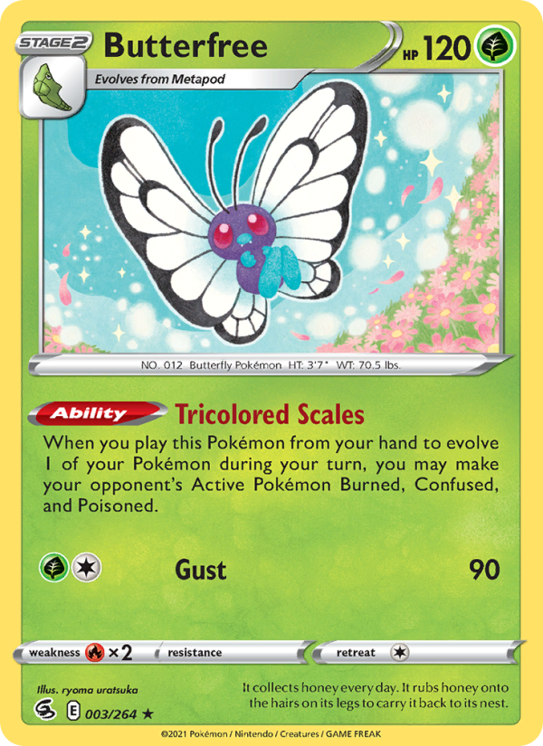 Butterfree Holo Rare (3/264) swsh8