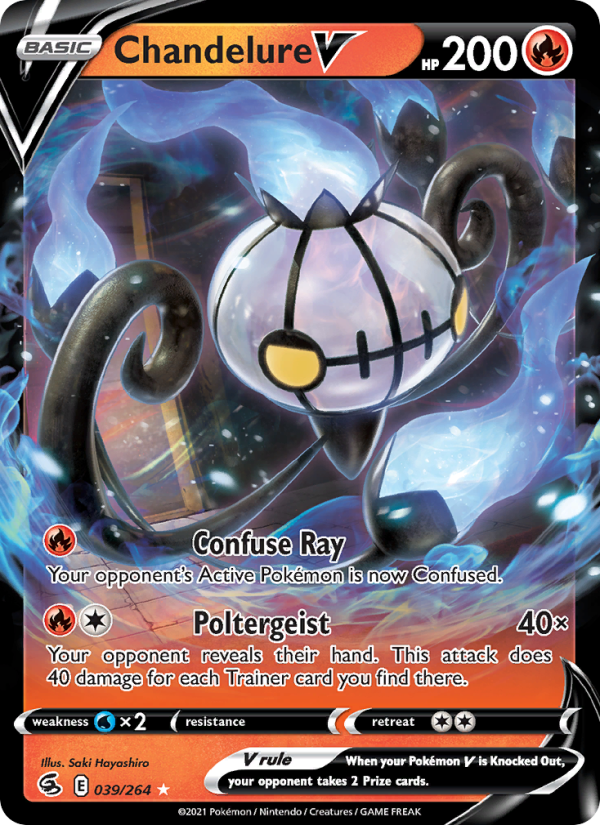 Chandelure V Holo Rare V (39/264) swsh8