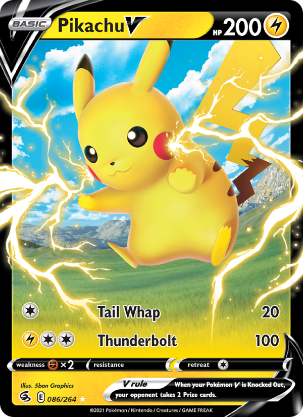 Pikachu V Holo Rare V (86/264) swsh8