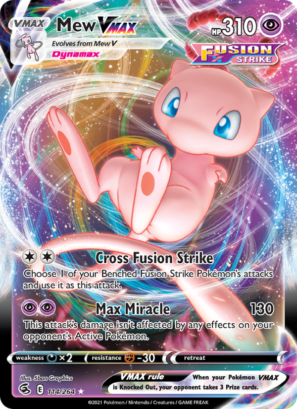 Mew VMAX Holo Rare VMAX (114/264) swsh8
