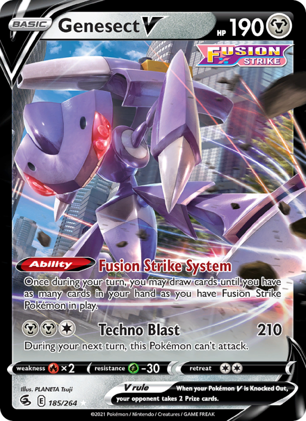 Genesect V Holo Rare V (185/264) swsh8